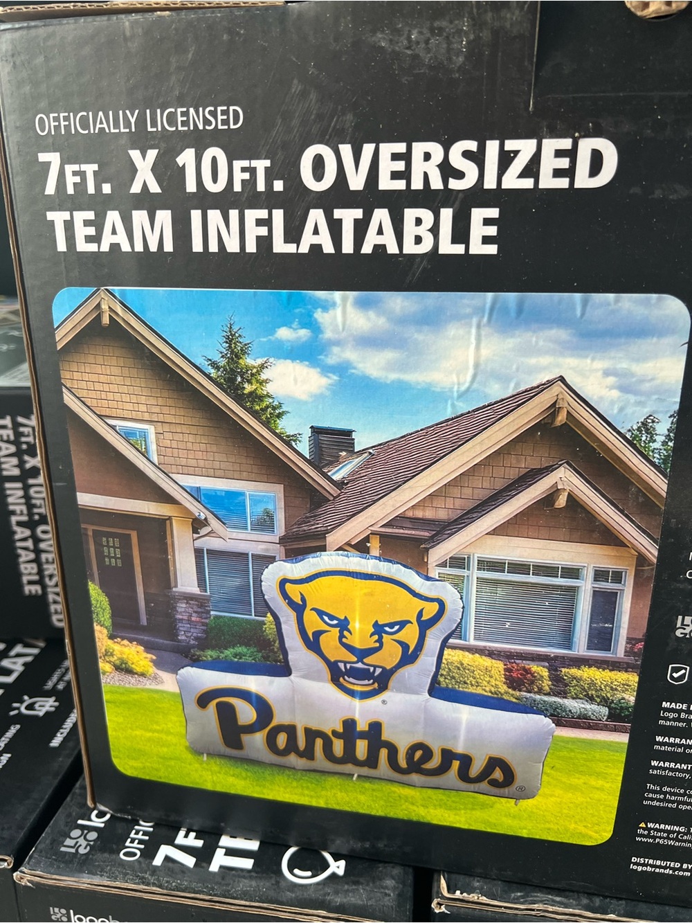 NCAA Panthers Oversized Inflatable Sign - Yellow, Blue, White university of Pitt